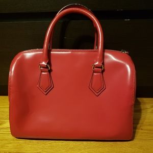 Red leather purse